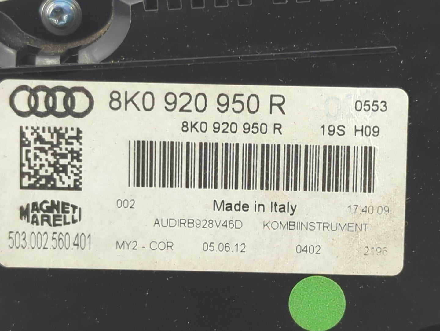 2013-2016 Audi A4 Instrument Cluster Speedometer Gauges P/N:8K0 920 950 R Miles: Fits Fits 2013 2014 2015 2016 OEM Used Auto