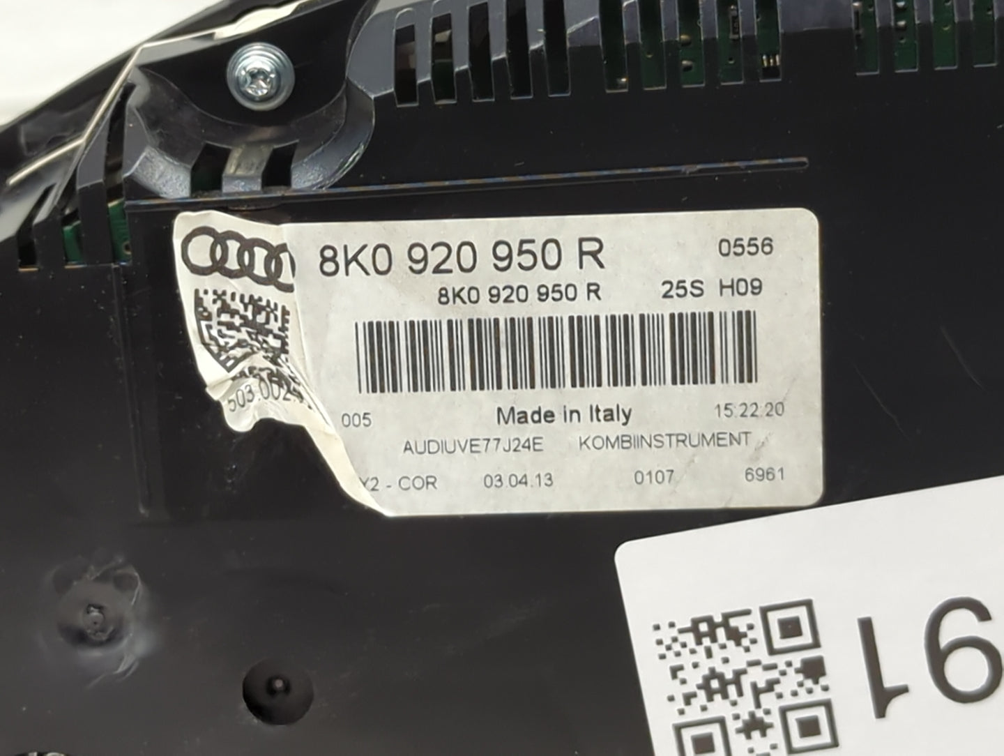 2013 Audi A4 Instrument Cluster Speedometer Gauges P/N:8K0920950R Miles:156K Fits OEM Used Auto Parts - Oemusedautoparts1.co
