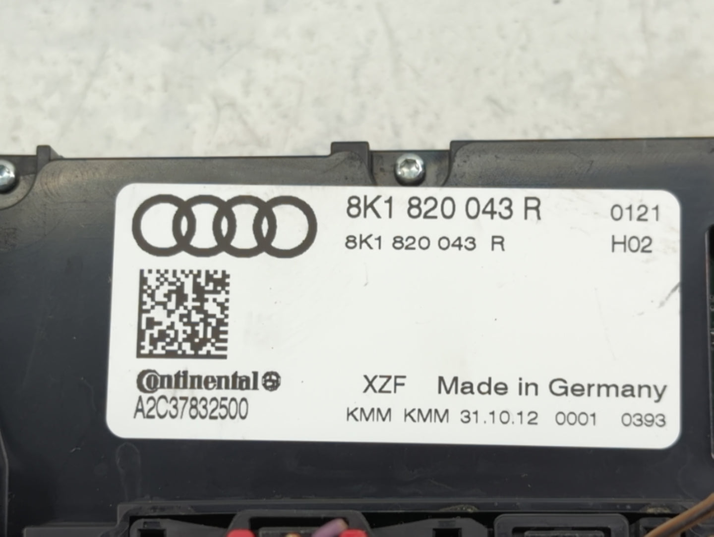 2013-2016 Audi A4 Climate Control Module Temperature AC/Heater Replacement P/N:8K1820043R A2C37832500 Fits OEM Used Auto Par