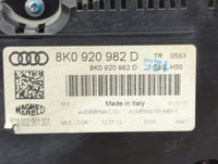 2013 Audi A4 Instrument Cluster Speedometer Gauges P/N:8K0920982D 503002561301 Miles: Fits OEM Used Auto Parts - Oemusedauto