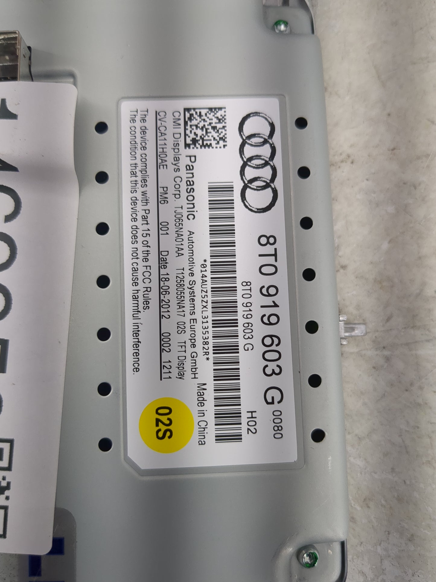 2009-2016 Audi A4 Information Display Screen 1469958 - Oemusedautoparts1.com