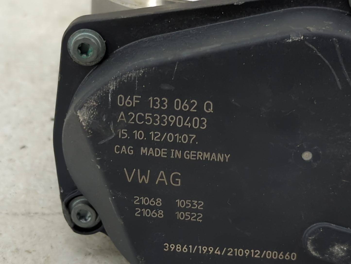 2005-2016 Audi A4 Throttle Body P/N:06F133062Q A2C53390403 Fits OEM Used Auto Parts - Oemusedautoparts1.com