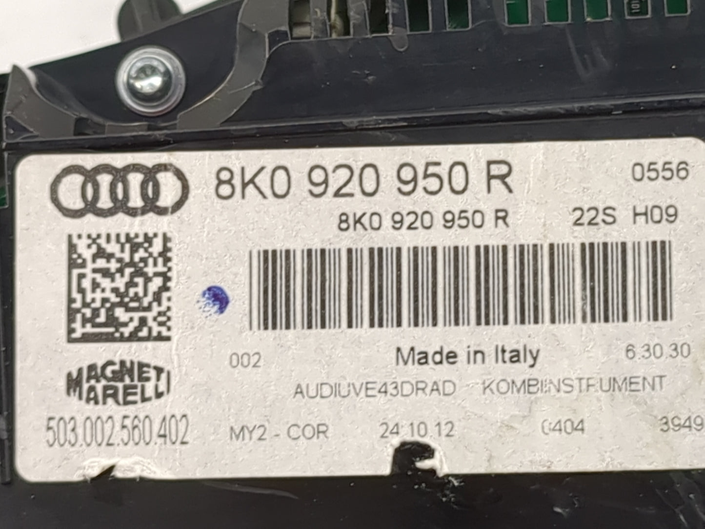 2013-2016 Audi A4 Instrument Cluster Speedometer Gauges P/N:8K0920950R 503002560402 Miles: Fits Fits 2013 2014 2015 2016 OEM