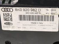 2013 Audi A4 Instrument Cluster Speedometer Gauges P/N:8K0920982D 503002561302 Miles: Fits OEM Used Auto Parts - Oemusedauto
