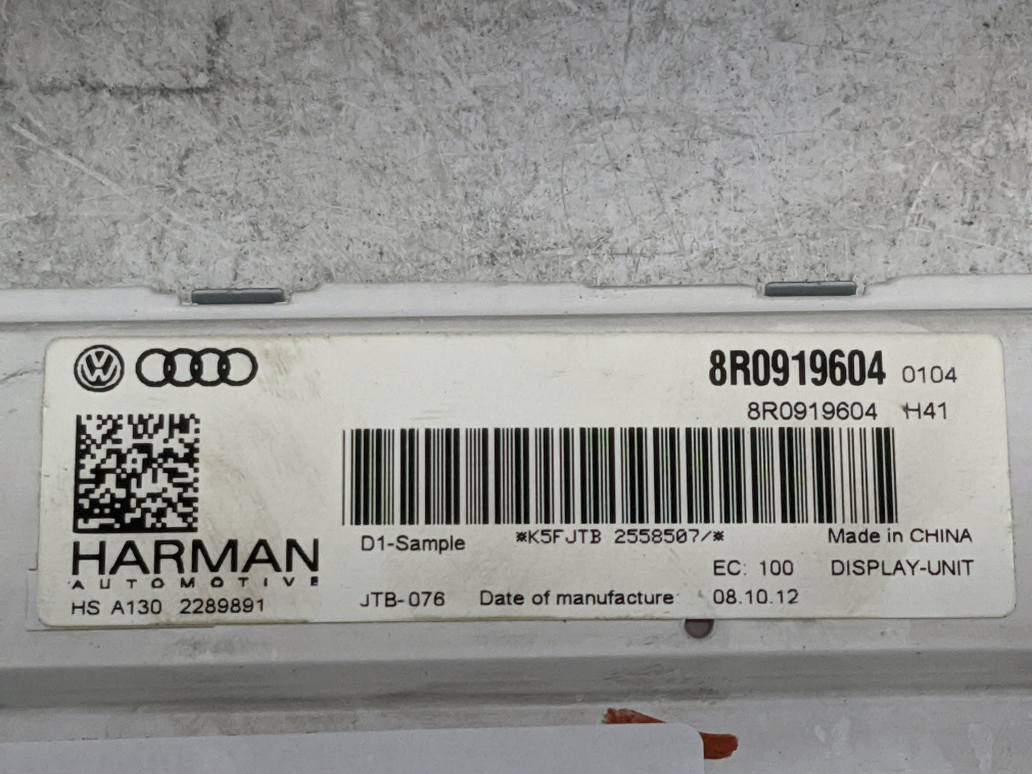 2013-2016 Audi A4 Information Display Screen 1483459 - Oemusedautoparts1.com