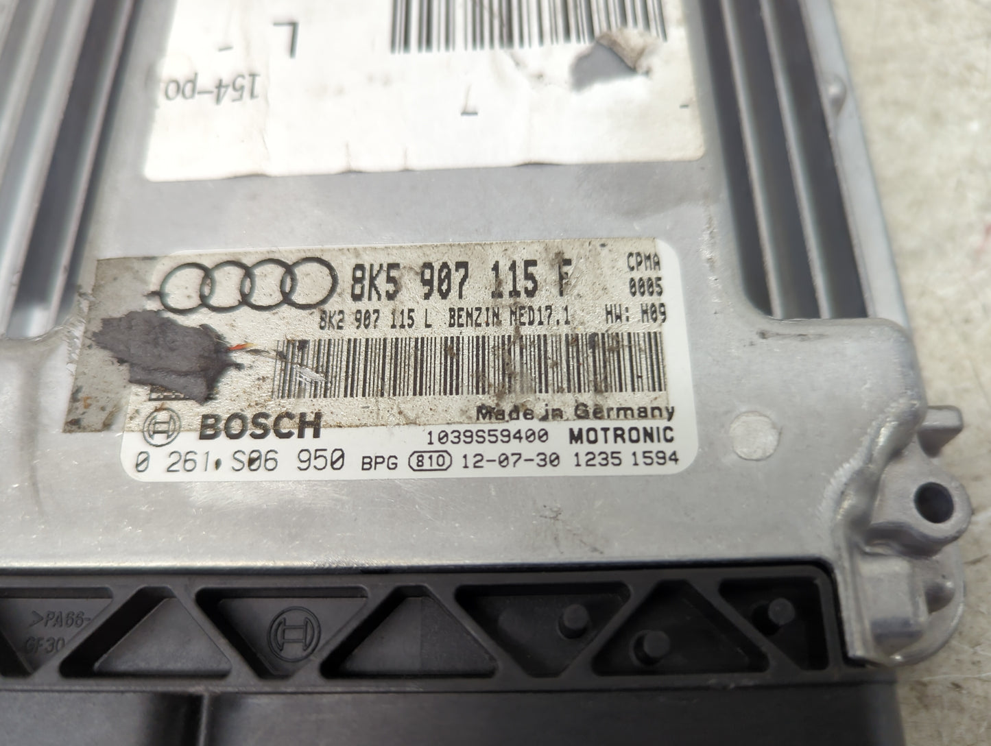 2013-2016 Audi A4 PCM Engine Control Computer ECU ECM PCU OEM P/N:8K5 907 115 F 0 261 S06 950 Fits Fits 2013 2014 2015 2016 