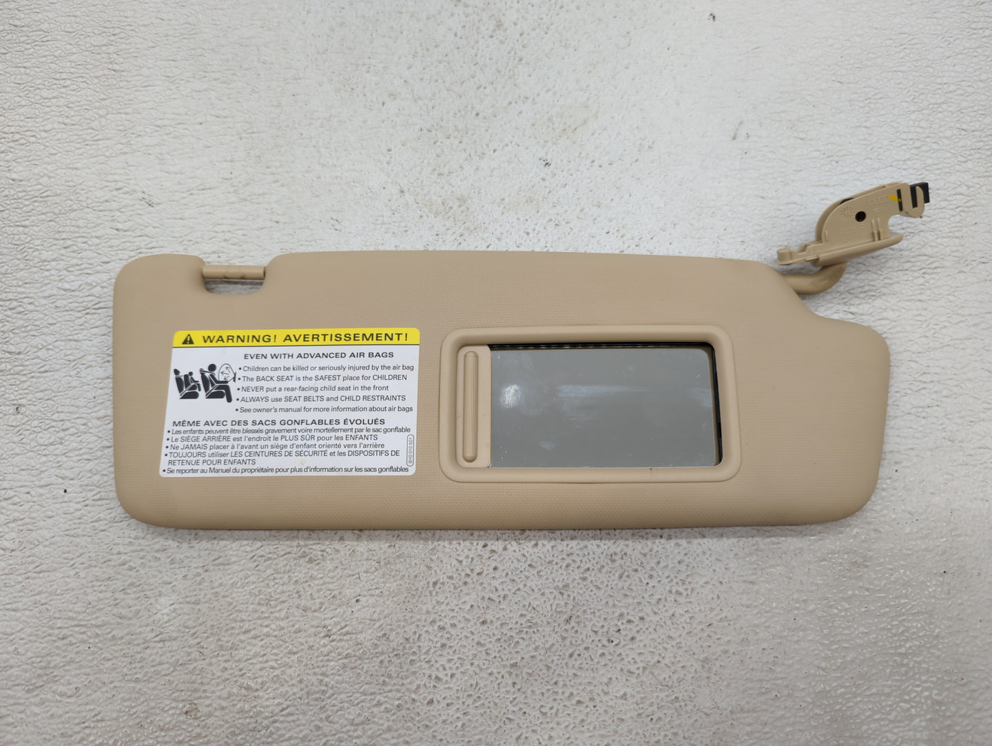 2013-2016 Audi A4 Sun Visor Shade Replacement Passenger Right Mirror Fits Fits 2013 2014 2015 2016 OEM Used Auto Parts - Oem