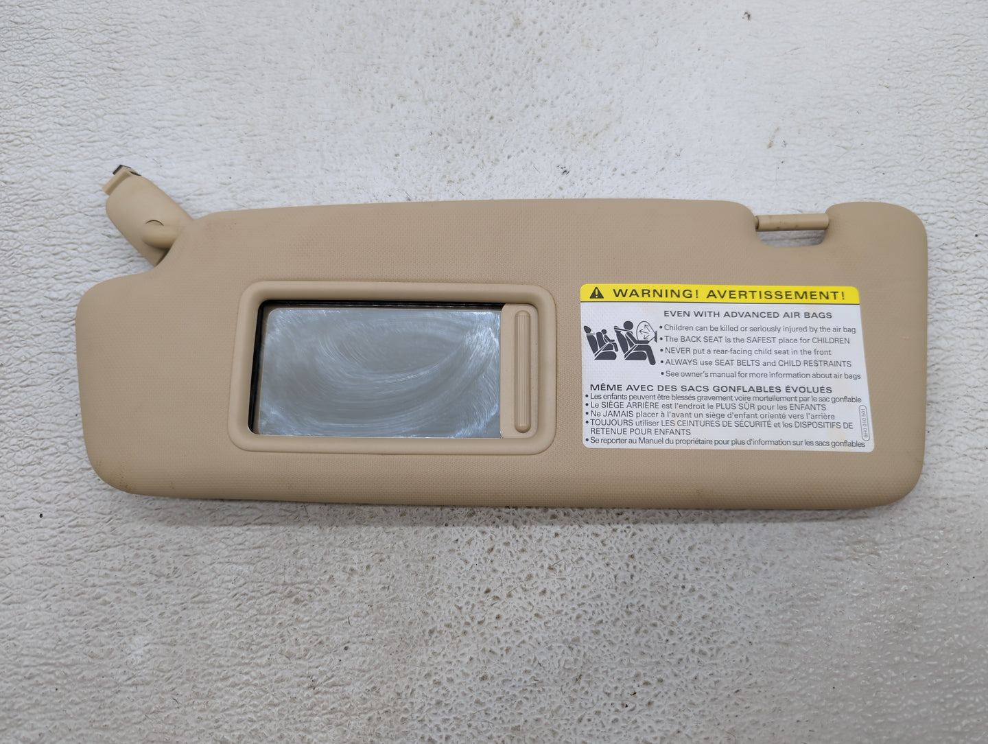 2013-2016 Audi A4 Sun Visor Shade Replacement Driver Left Mirror Fits Fits 2013 2014 2015 2016 OEM Used Auto Parts - Oemused