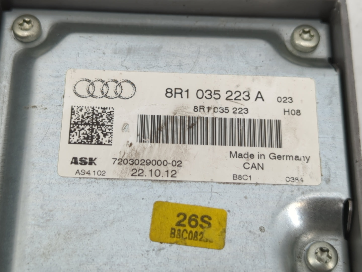 2013-2016 Audi A4 Radio AM FM Cd Player Receiver Replacement P/N:8R1 035 223 A Fits Fits 2013 2014 2015 2016 OEM Used Auto P