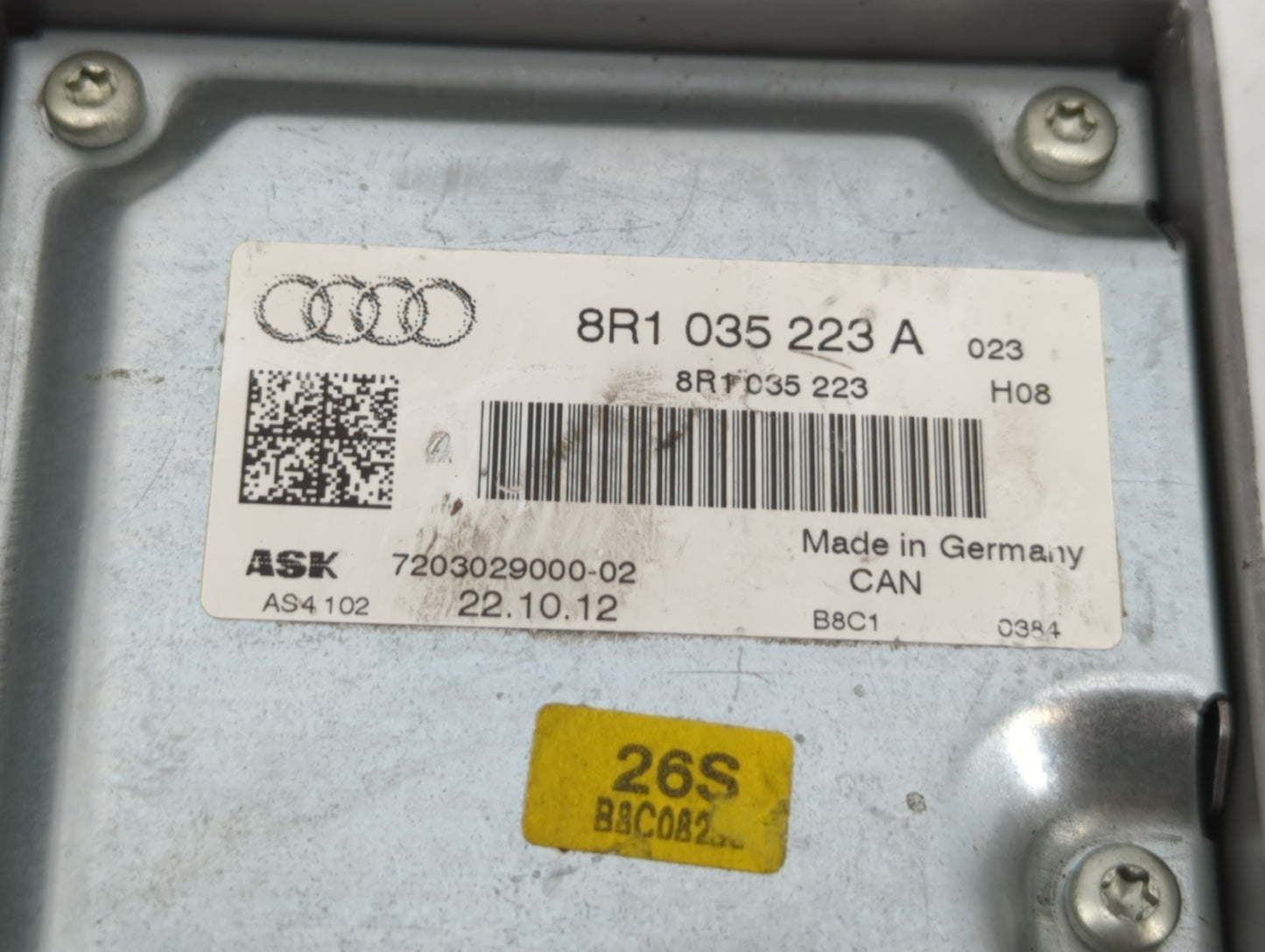 2013-2016 Audi A4 Radio AM FM Cd Player Receiver Replacement P/N:8R1 035 223 A Fits Fits 2013 2014 2015 2016 OEM Used Auto P