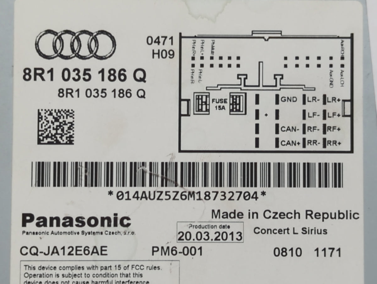 2013-2016 Audi A4 Am Fm Cd Player Radio Receiver 530935 - Oemusedautoparts1.com