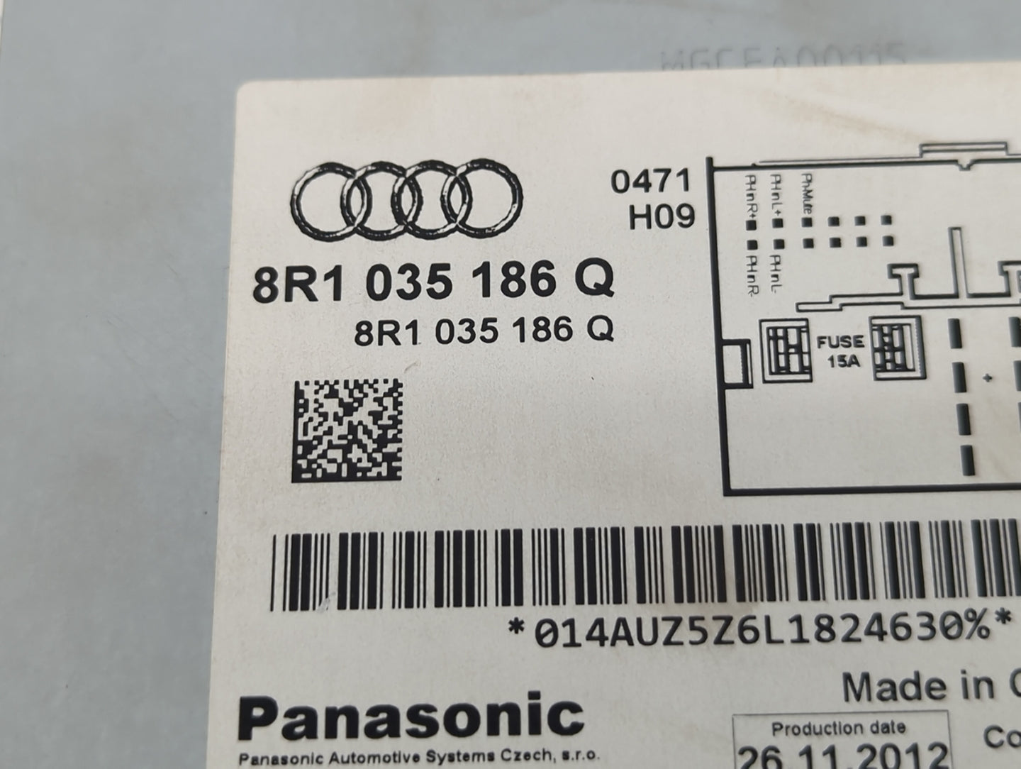 2013-2016 Audi A4 Radio AM FM Cd Player Receiver Replacement P/N:8R1 035 186 Q Fits Fits 2013 2014 2015 2016 OEM Used Auto P