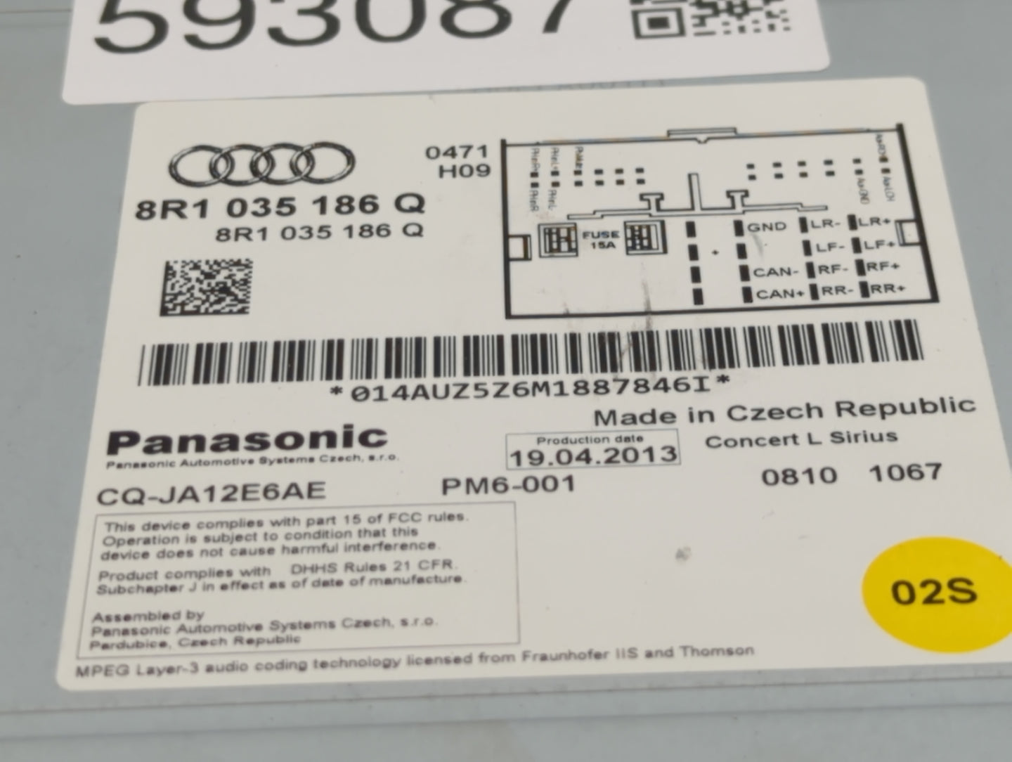 2013-2016 Audi A4 Am Fm Cd Player Radio Receiver - Oemusedautoparts1.com