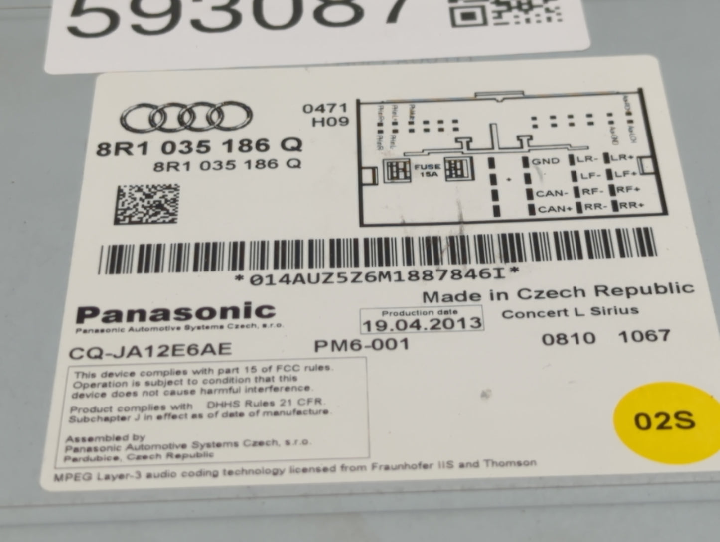 2013-2016 Audi A4 Am Fm Cd Player Radio Receiver - Oemusedautoparts1.com
