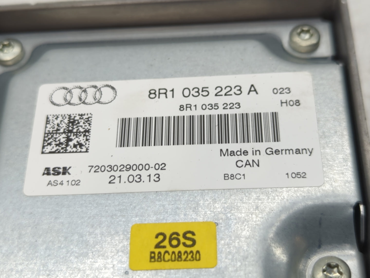 2013-2016 Audi A4 Radio AM FM Cd Player Receiver Replacement P/N:8R1 035 223 A Fits Fits 2013 2014 2015 2016 OEM Used Auto P