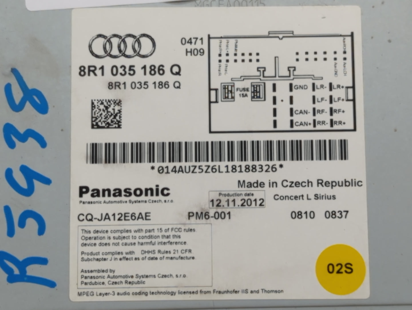2013-2013 Audi A4 Am Fm Cd Player Radio Receiver - Oemusedautoparts1.com