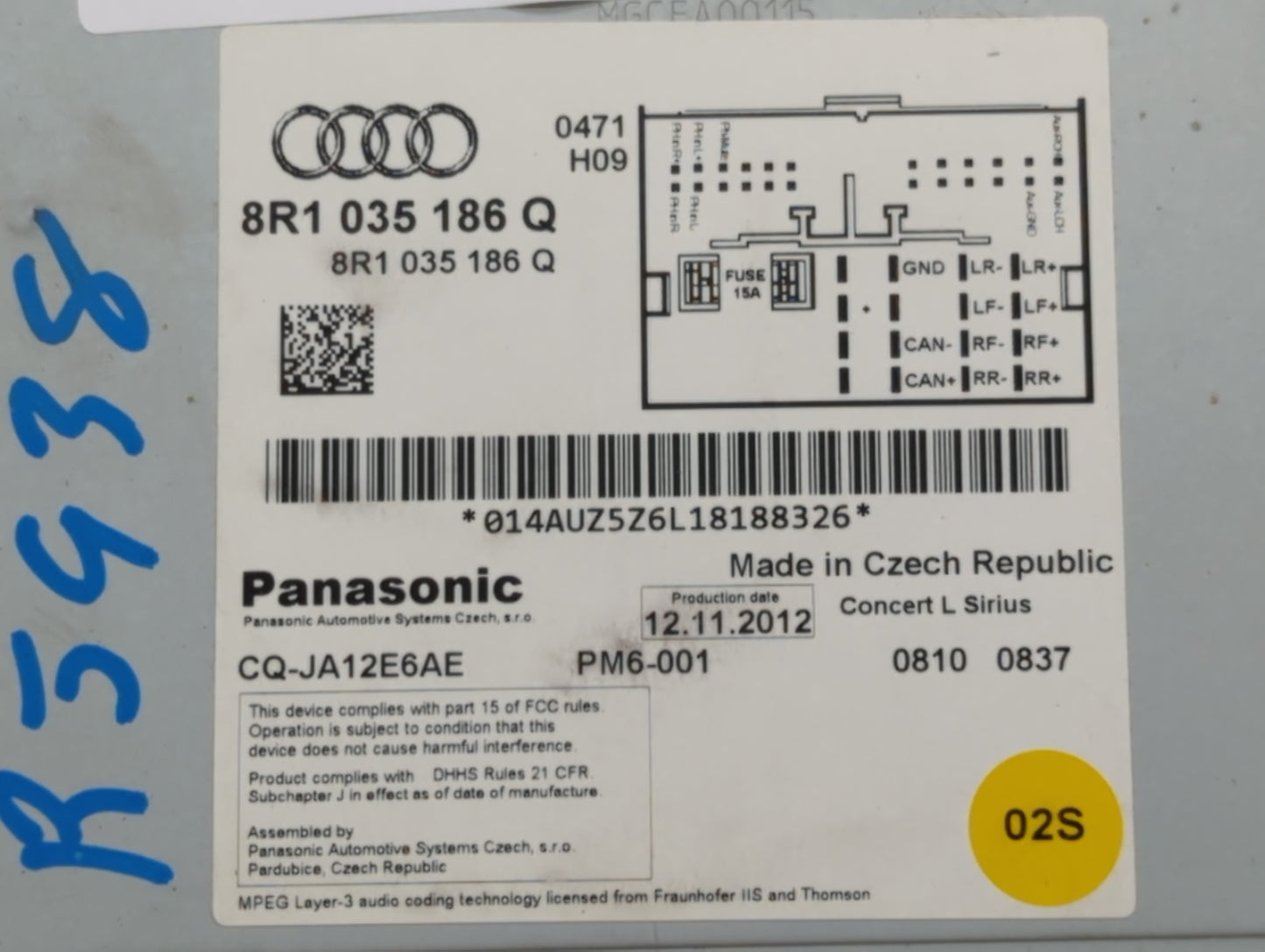 2013-2013 Audi A4 Am Fm Cd Player Radio Receiver - Oemusedautoparts1.com