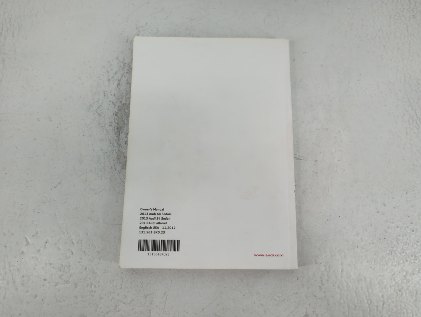 2013 Audi A4 Owners Manual Book Guide OEM Used Auto Parts - Oemusedautoparts1.com