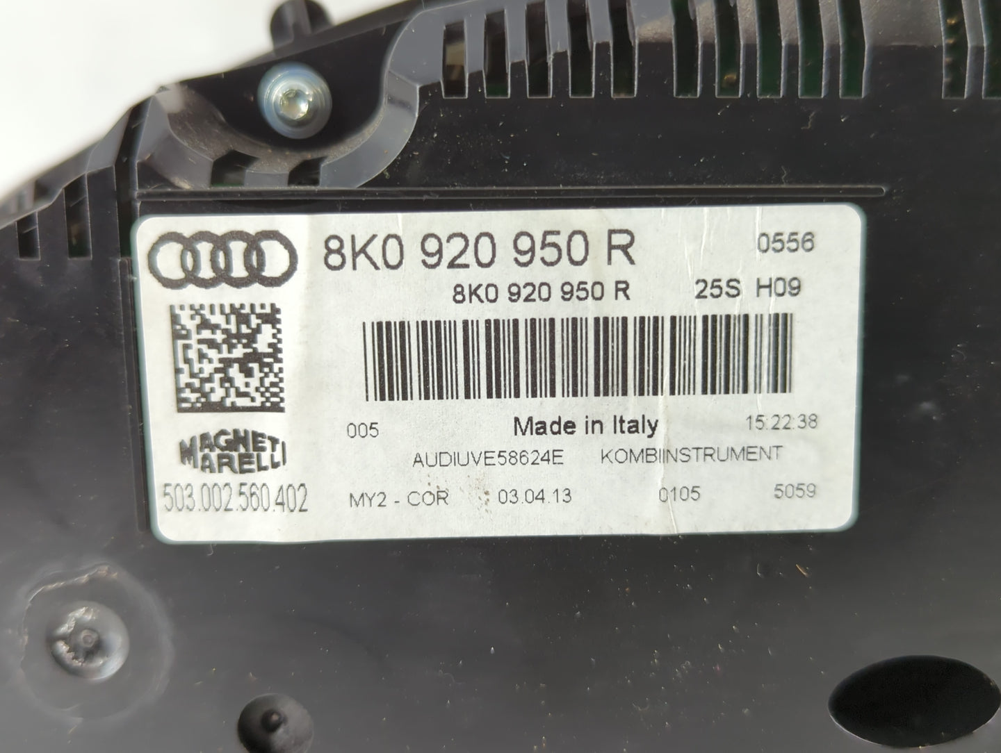 2013 Audi A4 Instrument Cluster Speedometer Gauges P/N:8K0 920 950 R Fits OEM Used Auto Parts - Oemusedautoparts1.com