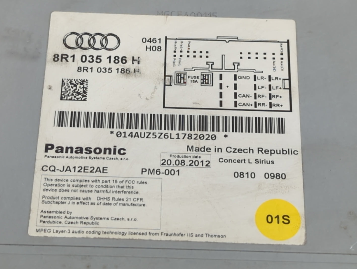 2013-2013 Audi A4 Am Fm Cd Player Radio Receiver - Oemusedautoparts1.com