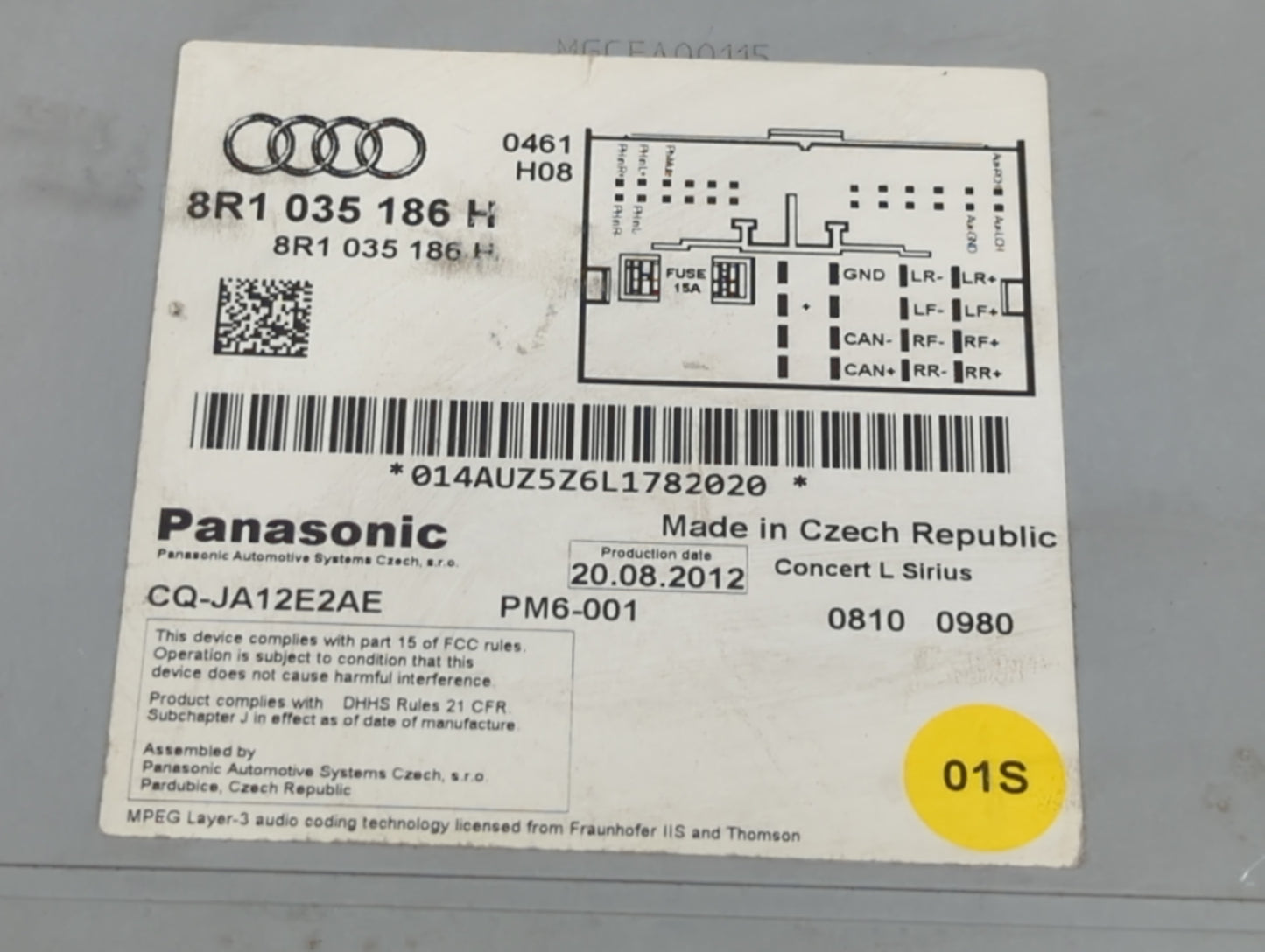 2013-2013 Audi A4 Am Fm Cd Player Radio Receiver - Oemusedautoparts1.com