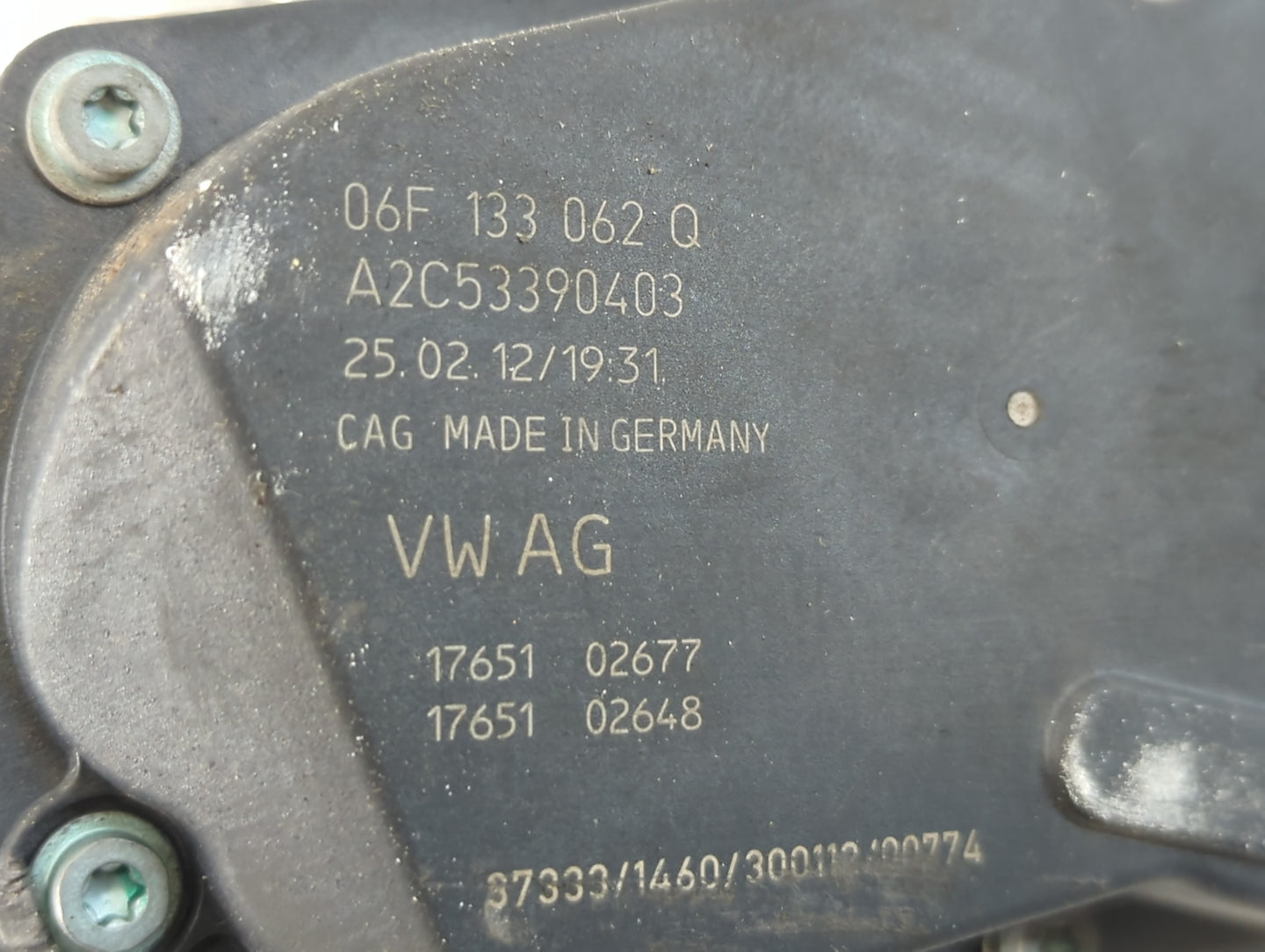 2005-2016 Audi A4 Throttle Body P/N:A2C53390403 06F 133 062 Q Fits OEM Used Auto Parts - Oemusedautoparts1.com