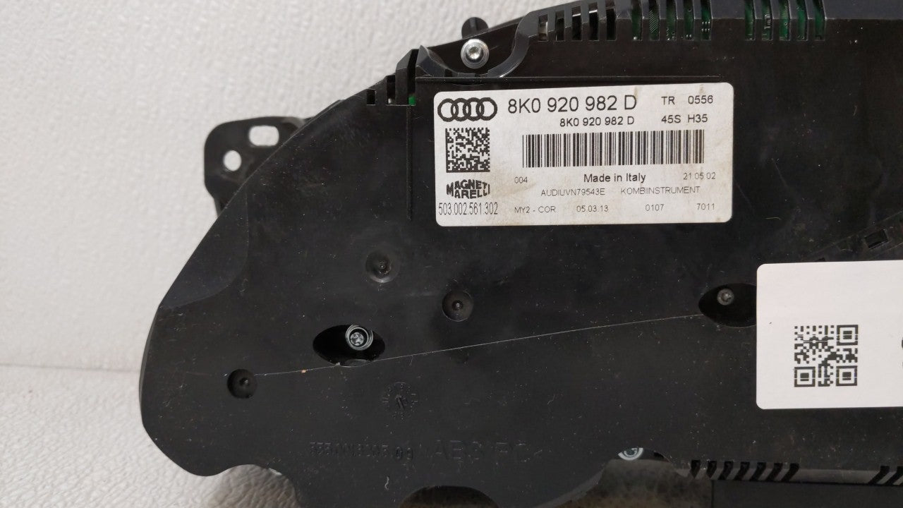 2013 Audi A4 Instrument Cluster Speedometer Gauges P/N:8K0 920 982 D 8K0 920 982 D Fits OEM Used Auto Parts - Oemusedautopar
