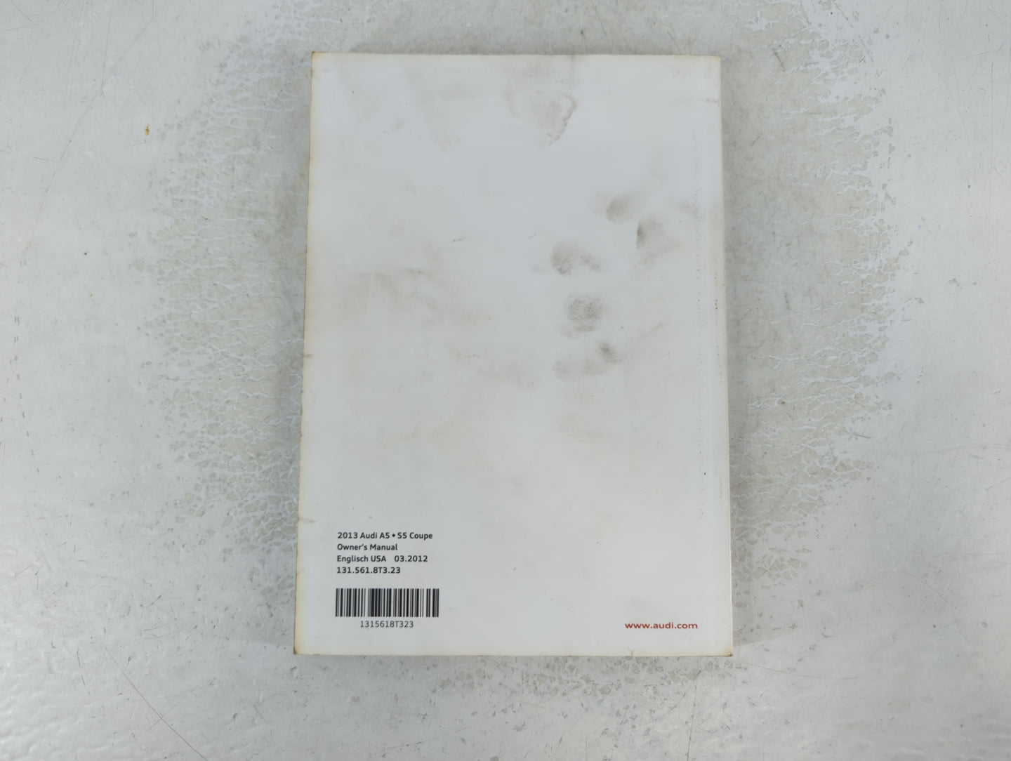 2013 Audi A5 Owners Manual Book Guide P/N:131 561 8T3 23 OEM Used Auto Parts - Oemusedautoparts1.com