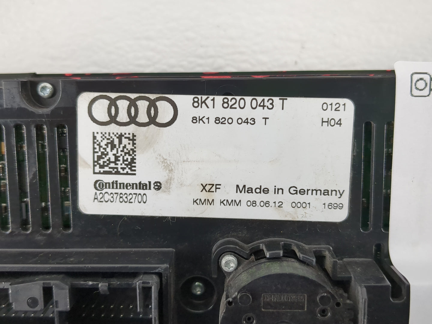 2010-2013 Audi A5 Climate Control Module Temperature AC/Heater Replacement P/N:8K1 820 043 T Fits Fits 2009 2010 2011 2012 2