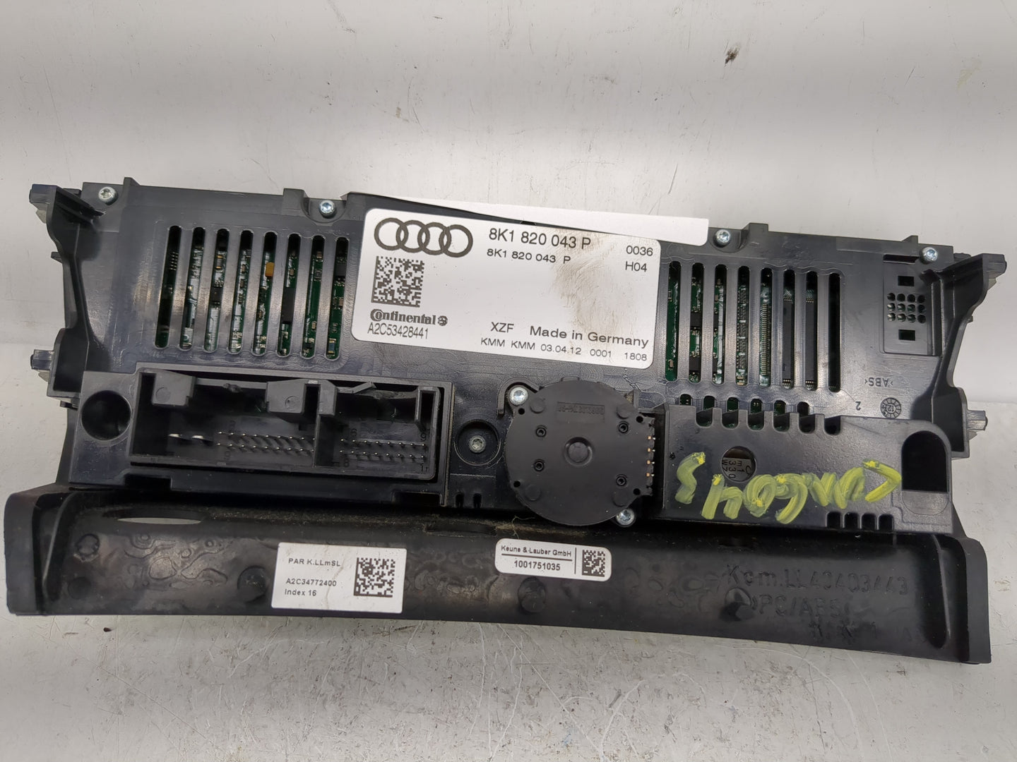 2010-2013 Audi A5 Climate Control Module Temperature AC/Heater Replacement P/N:8K1 820 043 T Fits Fits 2010 2011 2012 2013 O