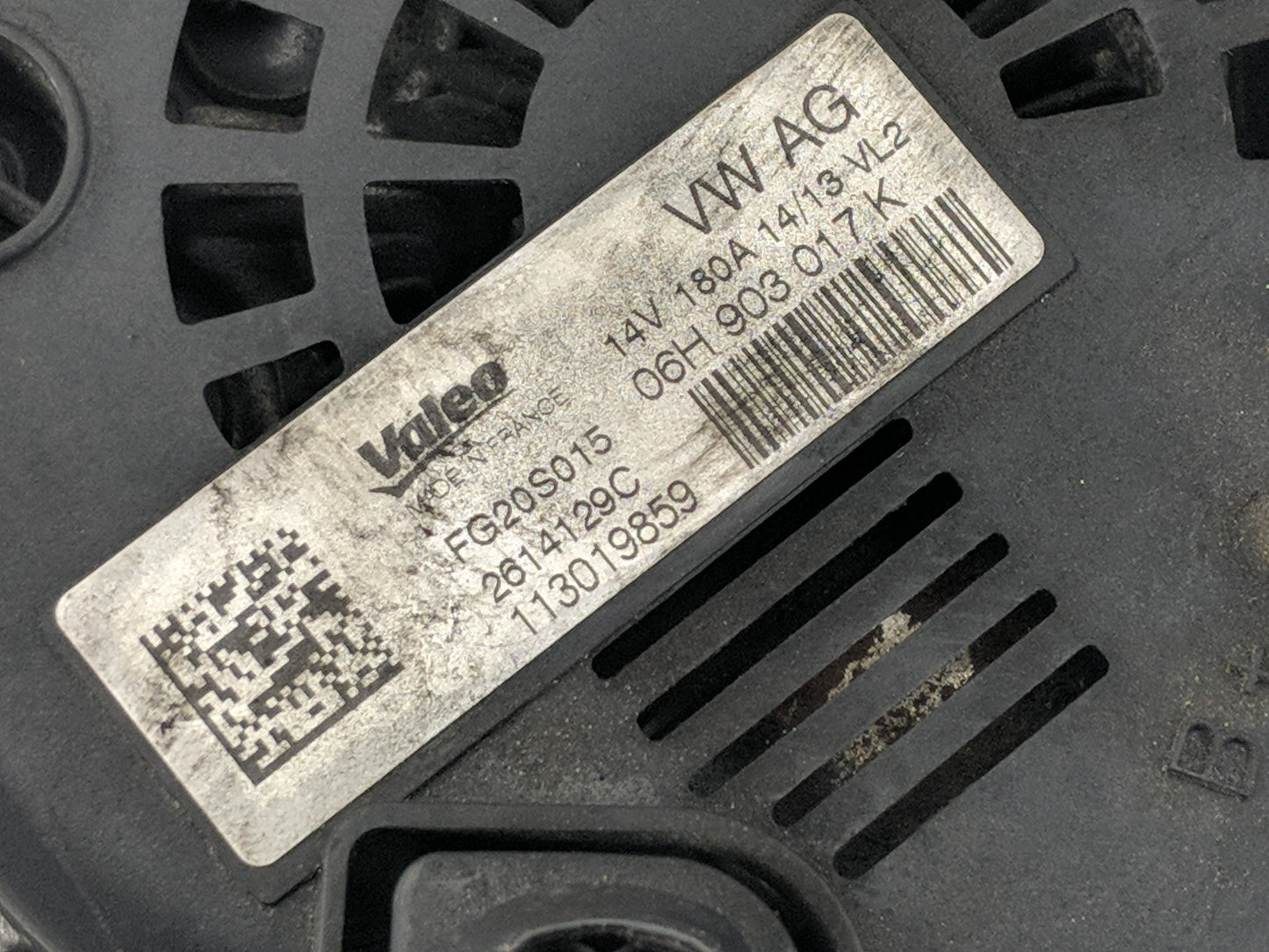 2013-2017 Audi A5 Alternator Replacement Generator Charging Assembly Engine OEM P/N:06H 903 017K Fits OEM Used Auto Parts - 