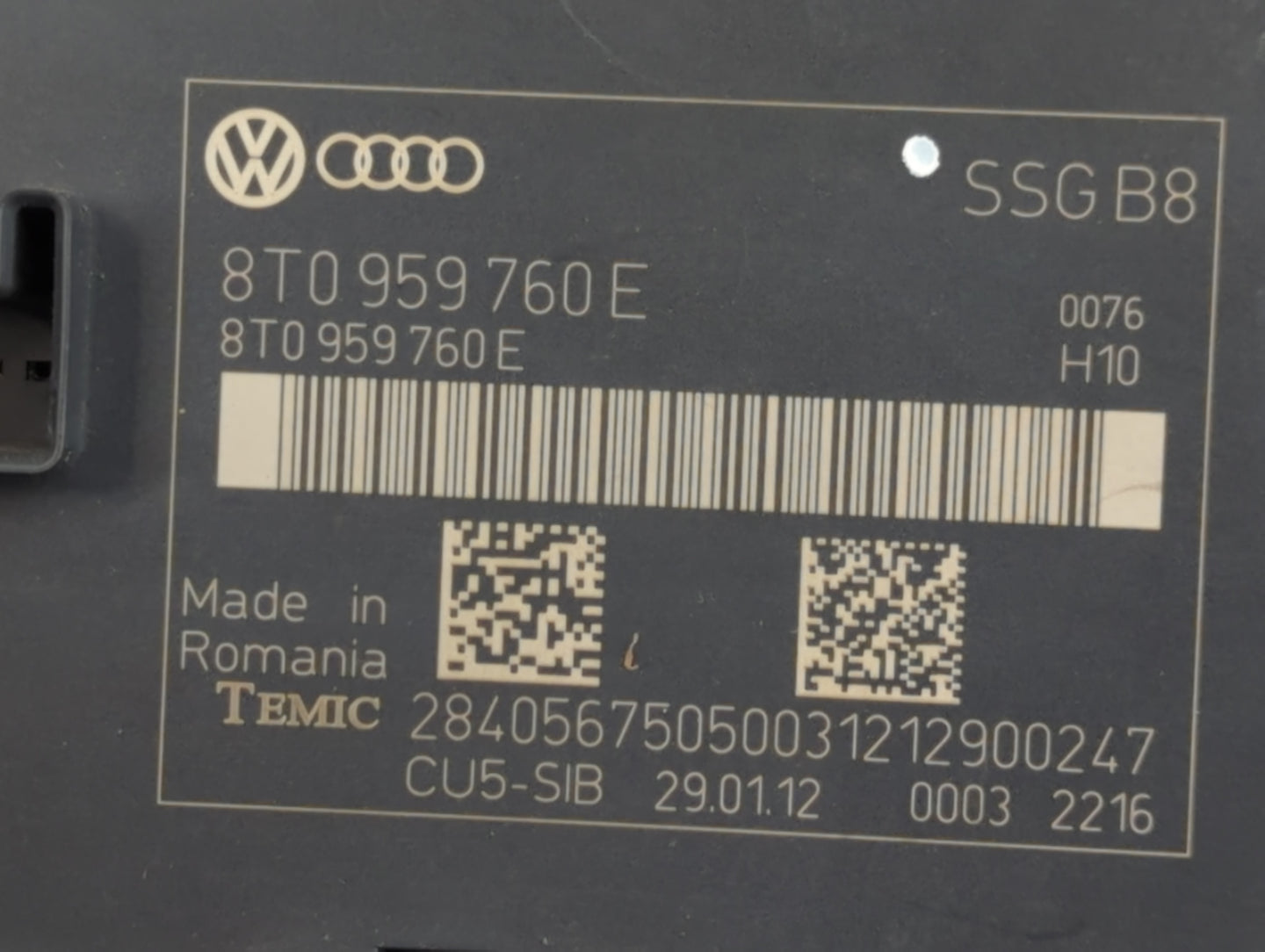 2013 Audi A5 PCM Engine Control Computer ECU ECM PCU OEM P/N:8T0 959 760 Fits Fits 2012 OEM Used Auto Parts - Oemusedautopar