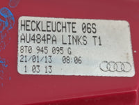 2013-2017 Audi A5 Tail Light Assembly Driver Left OEM P/N:8T0 945 093 D Fits Fits 2013 2014 2015 2016 2017 OEM Used Auto Par