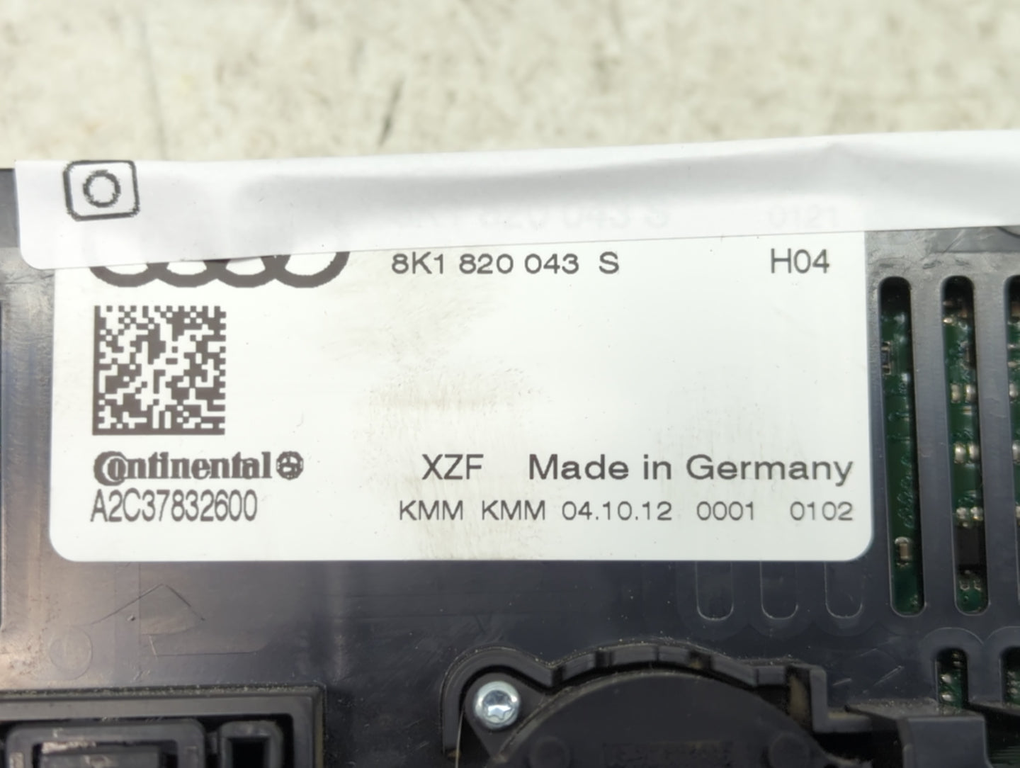 2008-2013 Audi A5 Climate Control Module Temperature AC/Heater Replacement P/N:8K1820043S Fits Fits 2008 2009 2010 2011 2012