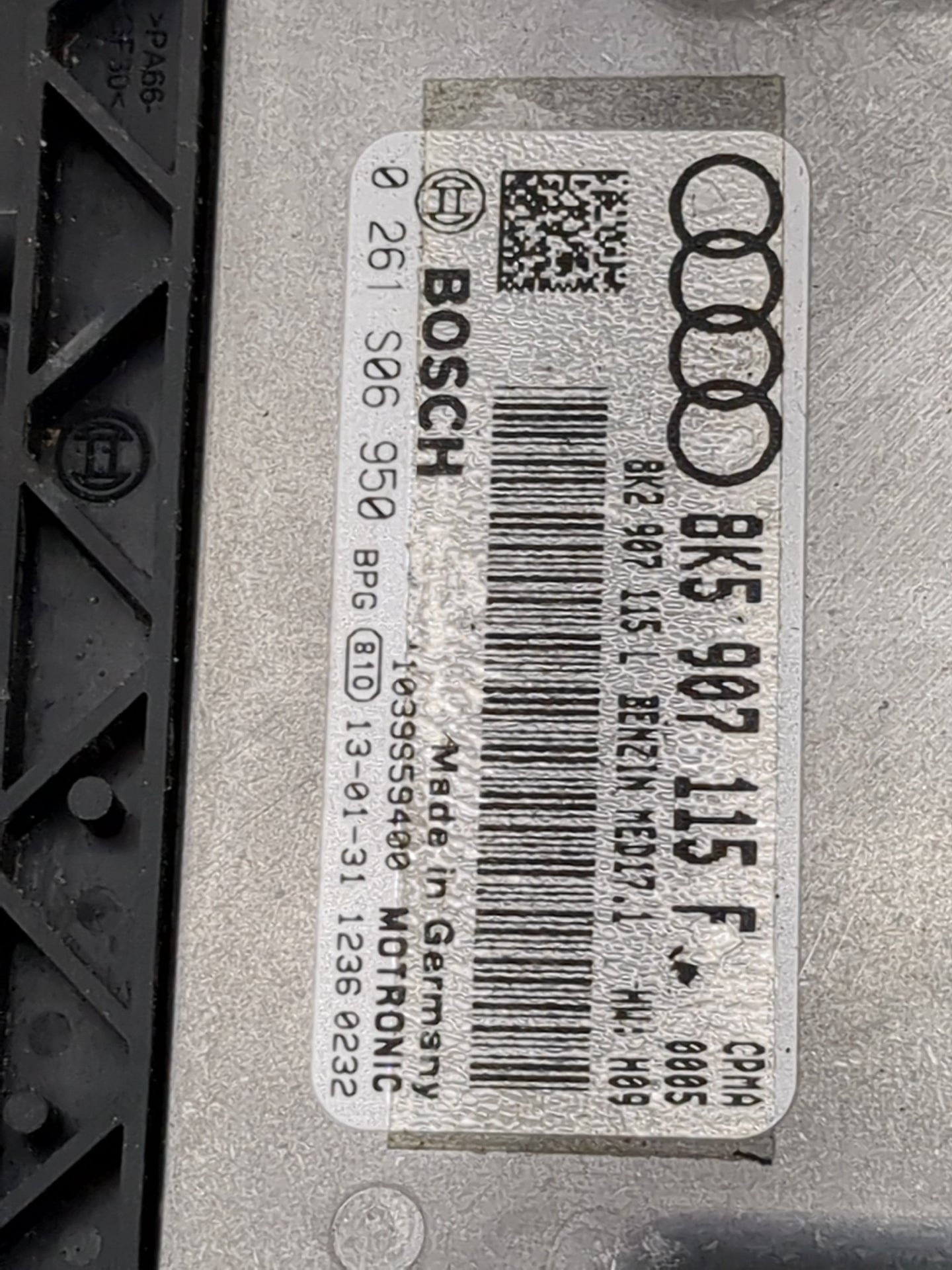 2013-2016 Audi A5 PCM Engine Control Computer ECU ECM PCU OEM P/N:8K5 907 115 F 0 261 S06 950 Fits Fits 2013 2014 2015 2016 