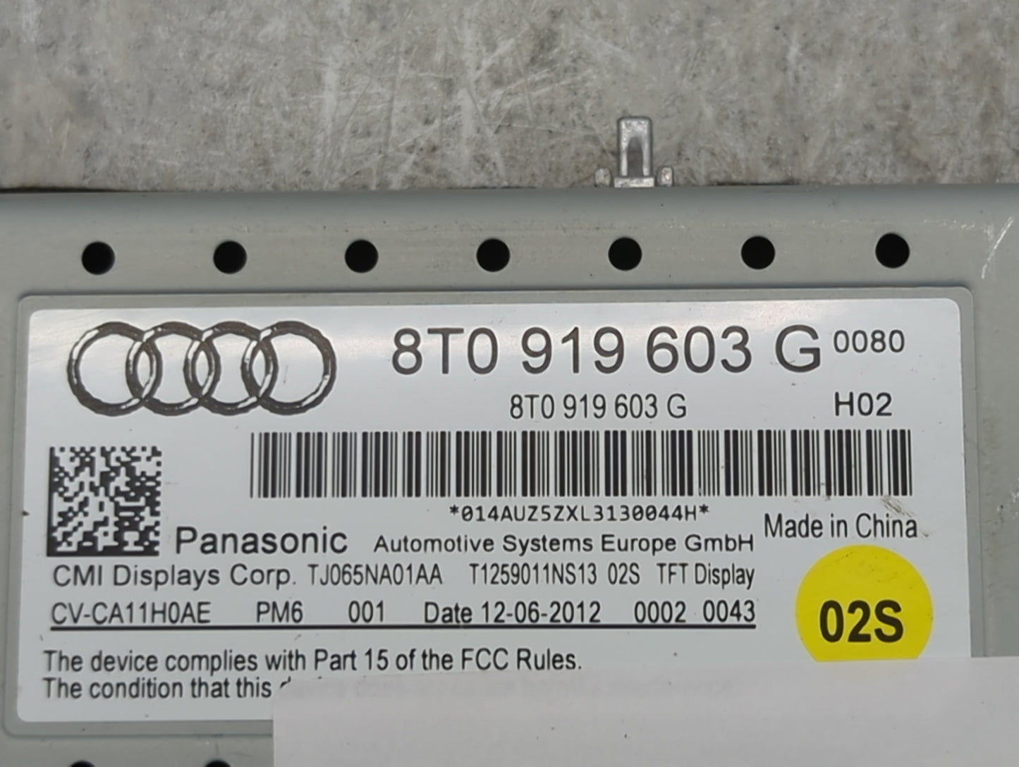 Audi A5 Information Display Screen - Oemusedautoparts1.com
