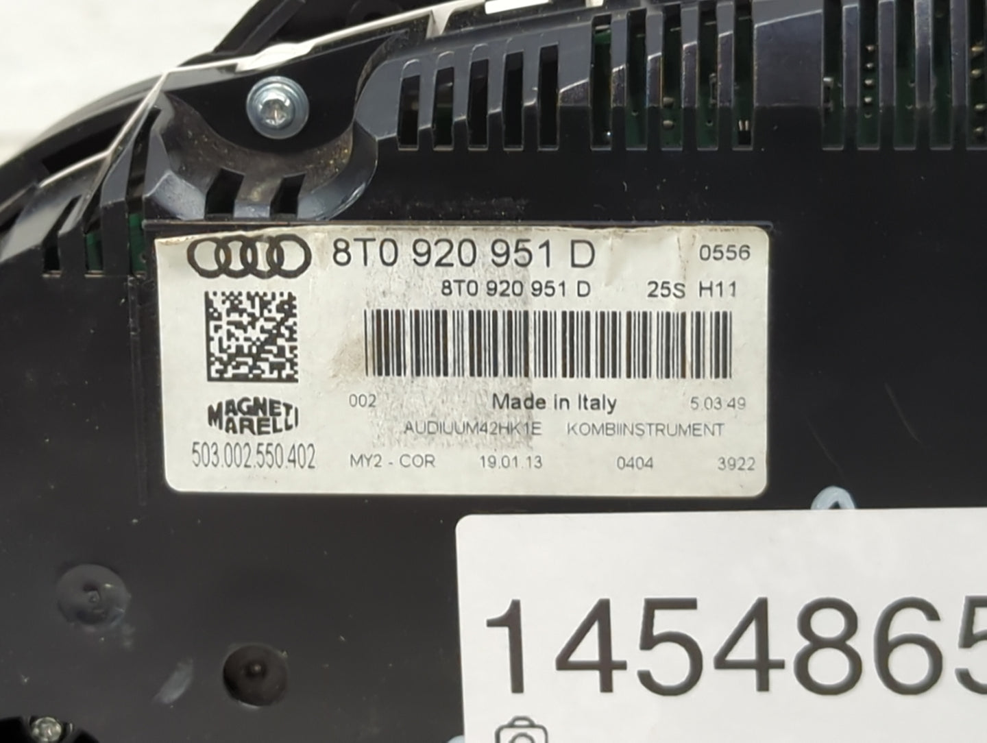 2013 Audi A5 Instrument Cluster Speedometer Gauges P/N:8T0920983L 503002551001 Miles: Fits OEM Used Auto Parts - Oemusedauto