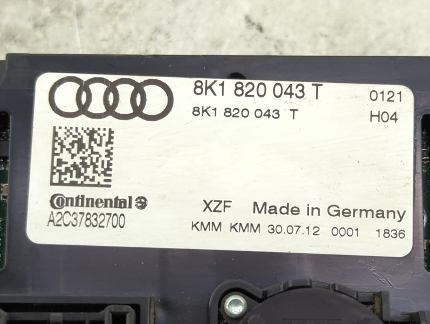 2010-2013 Audi A5 Climate Control Module Temperature AC/Heater Replacement P/N:8K1 820 043 T Fits Fits 2009 2010 2011 2012 2