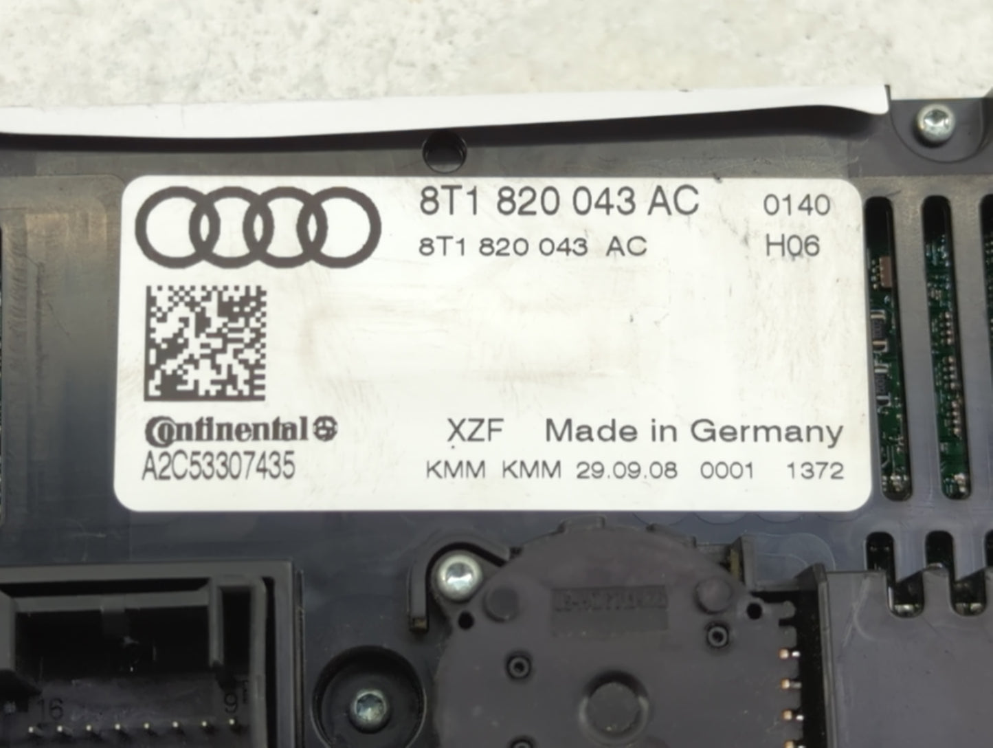2008-2013 Audi A5 Climate Control Module Temperature AC/Heater Replacement P/N:8T1 820 043 AC 8K1820043S Fits OEM Used Auto 