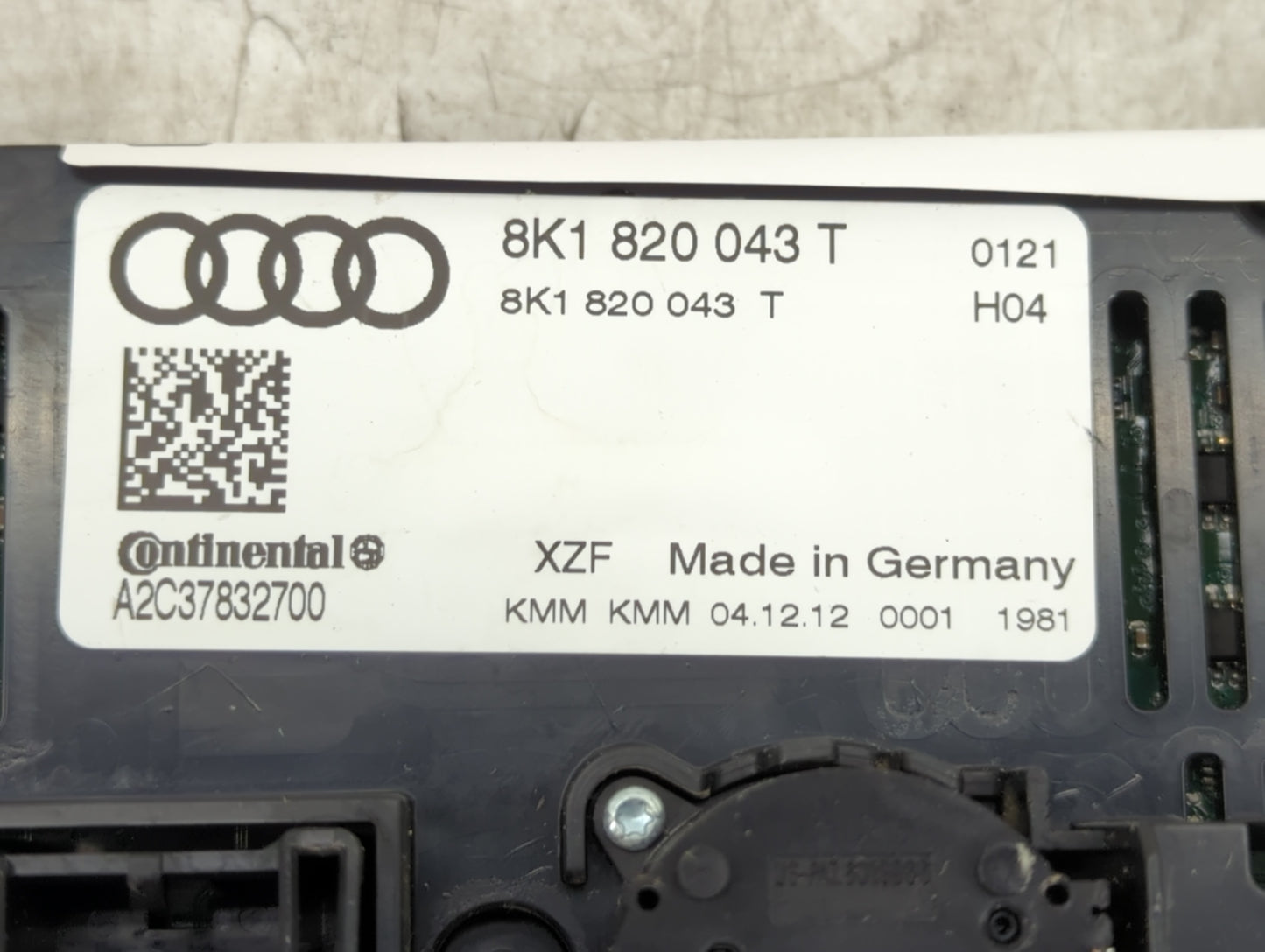 2010-2013 Audi A5 Climate Control Module Temperature AC/Heater Replacement P/N:8K1 820 043 T Fits Fits 2009 2010 2011 2012 2
