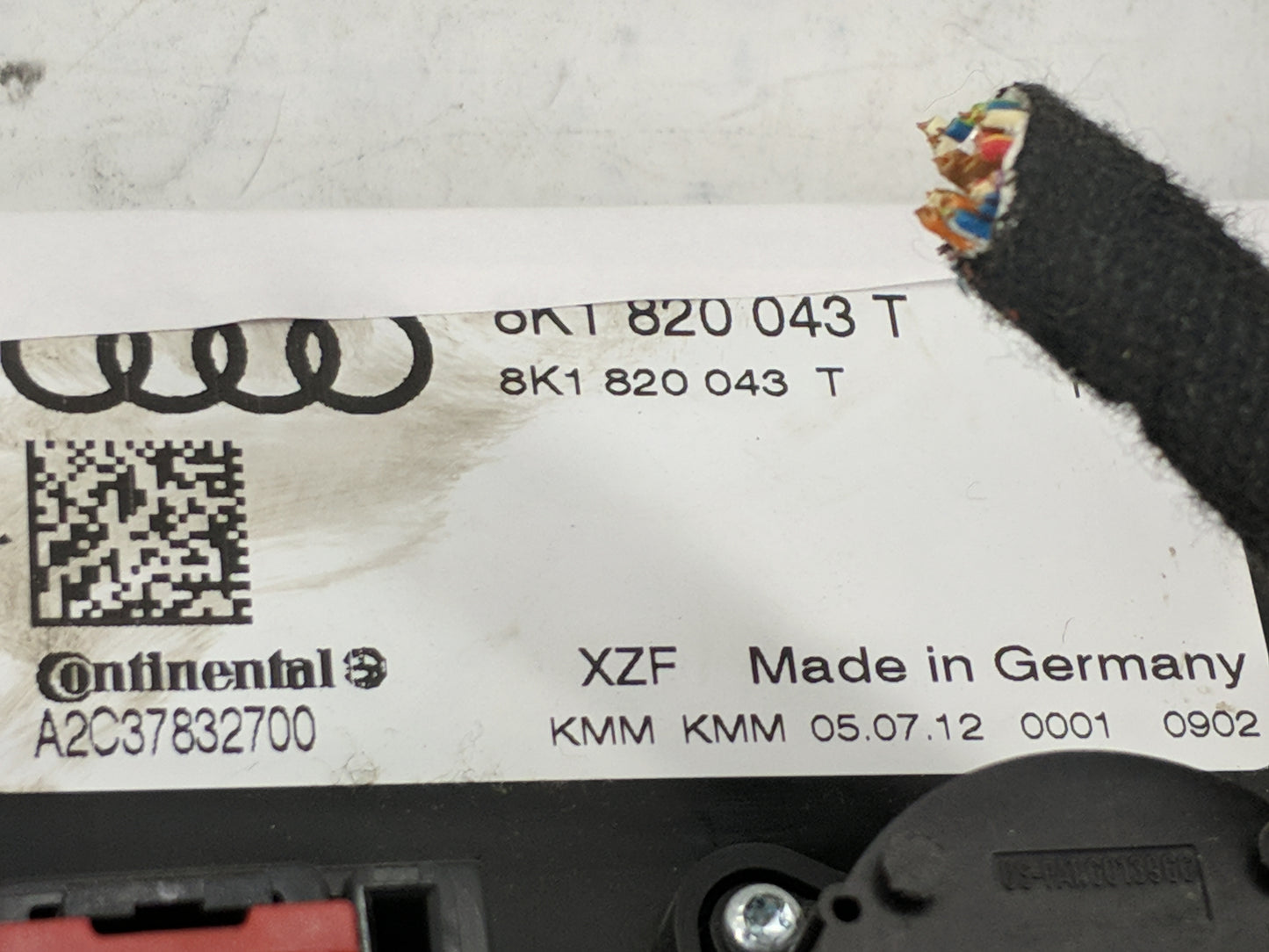 2010-2013 Audi A5 Climate Control Module Temperature AC/Heater Replacement P/N:8K1820043T A2C37832700 Fits OEM Used Auto Par