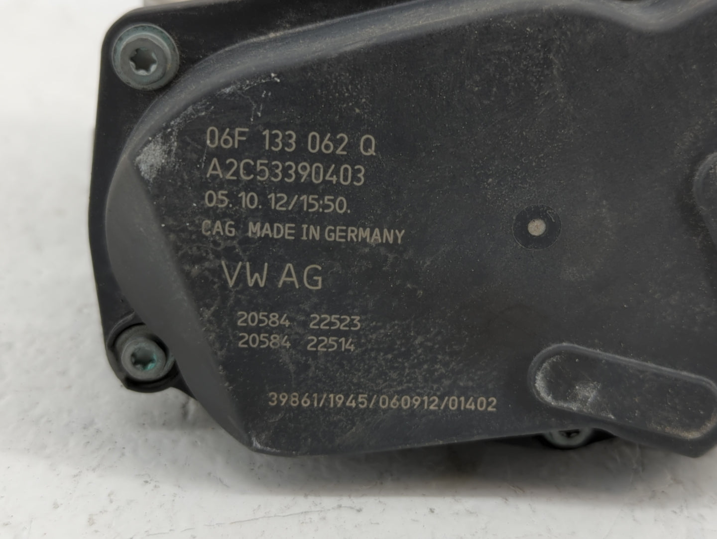 2010-2017 Audi A5 Throttle Body P/N:06F 133 062 G 06F 133 062 Q Fits OEM Used Auto Parts - Oemusedautoparts1.com