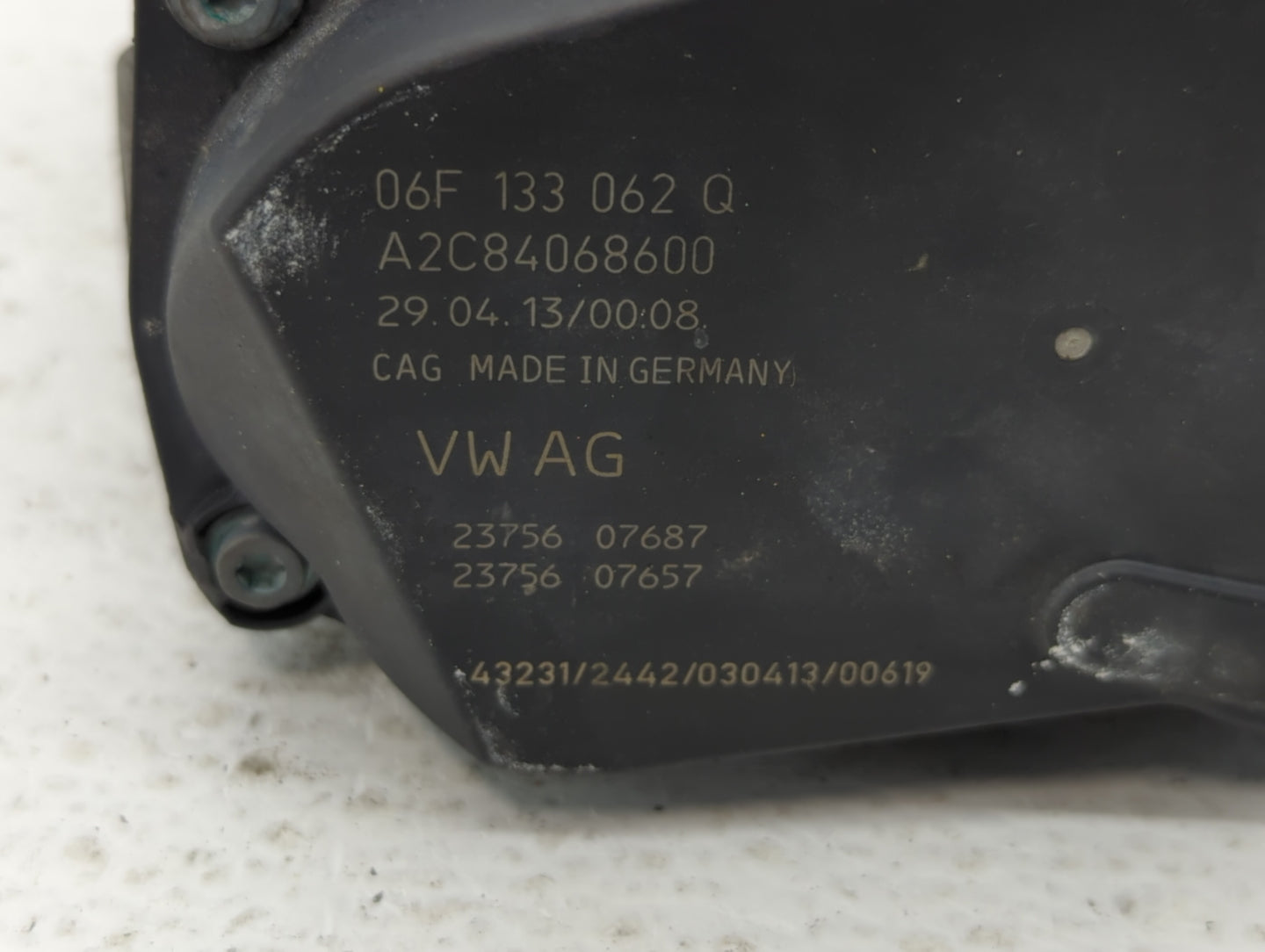 2010-2017 Audi A5 Throttle Body P/N:06F 133 062 T 06F 133 062 Q Fits OEM Used Auto Parts - Oemusedautoparts1.com