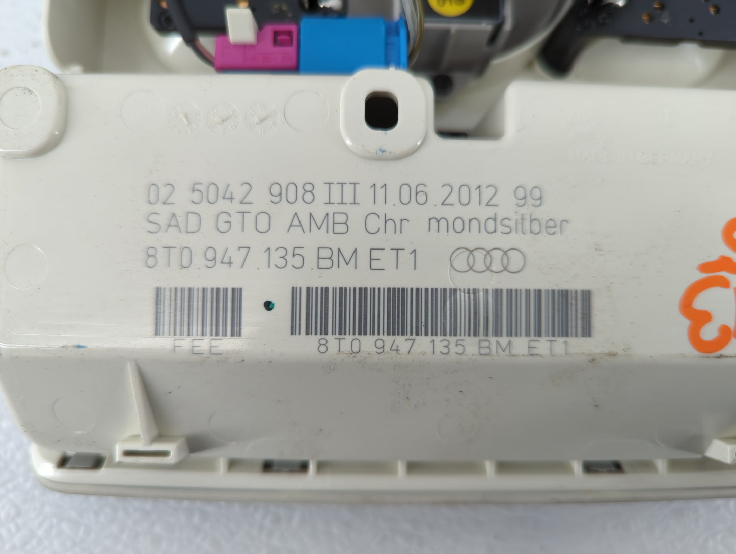 2013 Audi A5 Overhead Roof Console Grey - Oemusedautoparts1.com