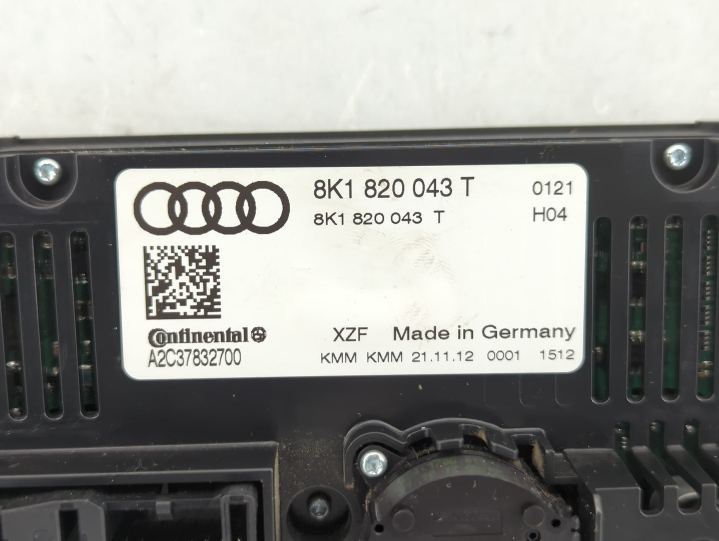 2010-2013 Audi A5 Climate Control Module Temperature AC/Heater Replacement P/N:8K0 820 043 T 8T1 820 043 AQ Fits OEM Used Au