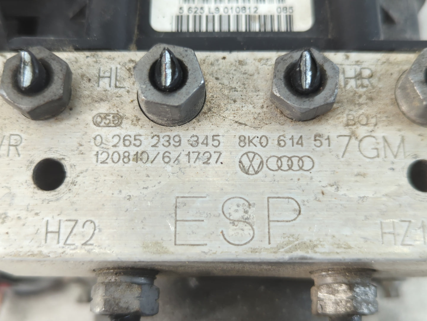 2013 Audi A5 ABS Pump Control Module Replacement P/N:8K0 614 517 GM Fits OEM Used Auto Parts - Oemusedautoparts1.com