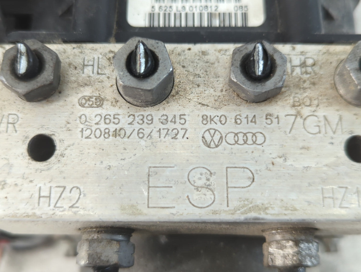 2013 Audi A5 ABS Pump Control Module Replacement P/N:8K0 614 517 GM Fits OEM Used Auto Parts - Oemusedautoparts1.com