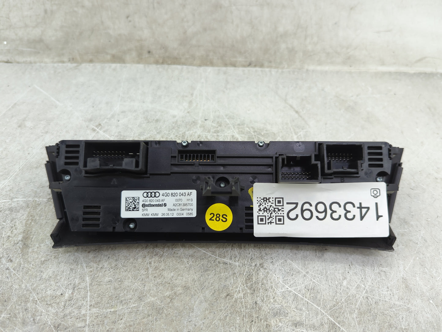 2013 Audi A6 Climate Control Module Temperature AC/Heater Replacement P/N:4G0820043AF A2C81395700 Fits OEM Used Auto Parts -