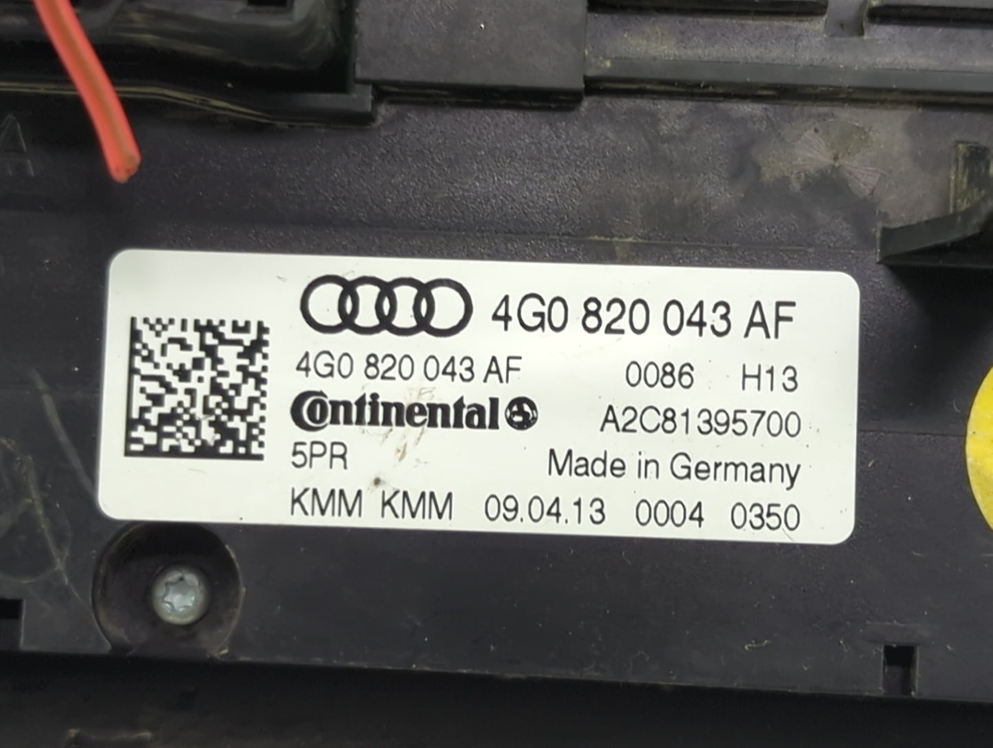 2013 Audi A6 Climate Control Module Temperature AC/Heater Replacement P/N:4G0820043AF A2C81395700 Fits OEM Used Auto Parts -