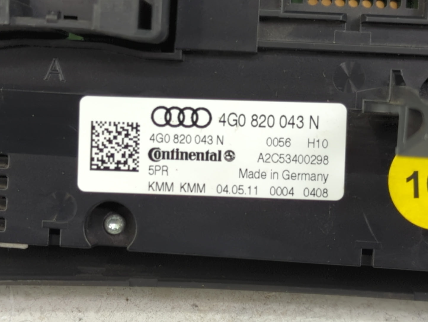 2012-2015 Audi A6 Climate Control Module Temperature AC/Heater Replacement P/N:4G0820043N A2C53400298 Fits OEM Used Auto Par